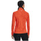 UNDER ARMOUR Tech 1/2-Zip langarm Sweatshirt Damen 860 - dark orange/phoenix fire/metallic silver M
