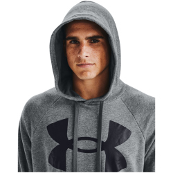 UNDER ARMOUR Rival Fleece Big Logo Hoodie Herren 012 - pitch gray light heather/black XL
