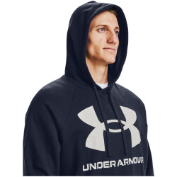 UNDER ARMOUR Rival Fleece Big Logo Hoodie Herren 410 - midnight navy/onyx white L