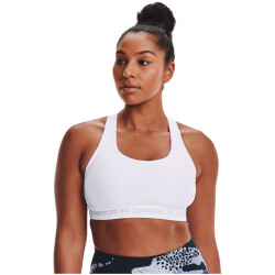 UNDER ARMOUR Armour Mid Crossback Sport-BH Damen 100 - white/white/halo gray L