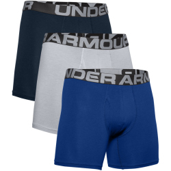 3er Pack UNDER ARMOUR Charged Baumwoll-Boxerjock 400 - royal/academy/mod gray medium heather S
