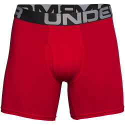 3er Pack UNDER ARMOUR Charged Baumwoll-Boxerjock 600 - red/academy/mod gray medium heather S