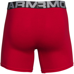 3er Pack UNDER ARMOUR Charged Baumwoll-Boxerjock 600 - red/academy/mod gray medium heather S