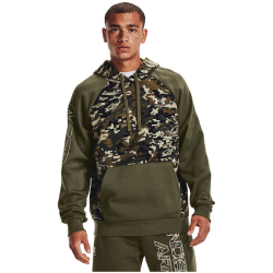 UNDER ARMOUR Rival Fleece Camouflage Script Hoodie marine...
