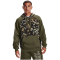 UNDER ARMOUR Rival Fleece Camouflage Script Hoodie marine od green/onyx white M