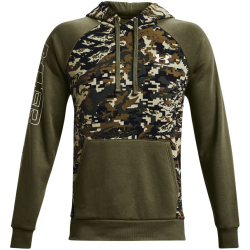 UNDER ARMOUR Rival Fleece Camouflage Script Hoodie marine...