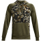 UNDER ARMOUR Rival Fleece Camouflage Script Hoodie marine od green/onyx white S