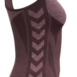 hummel hmlCLEA Seamless Funktions Tanktop Damen fudge/woodrose melange S