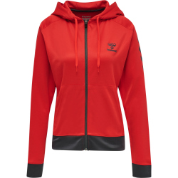 hummel Action Polyester Kapuzenjacke Damen flame scarlet/ebony M