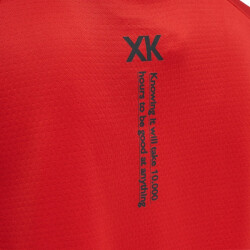 hummel Action Polyester Kapuzenjacke Damen flame scarlet/ebony XS