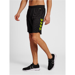 hummel Core XK Poly Shorts Herren black/lime popsicle L