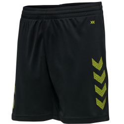hummel Core XK Poly Shorts Kinder black/lime popsicle 128