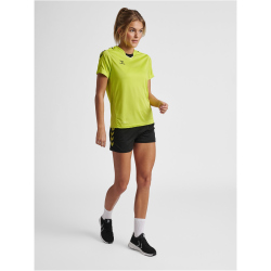 hummel Core XK Poly Shorts Damen black/lime popsicle XXL