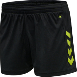 hummel Core XK Poly Shorts Damen 2096 - black/lime popsicle XS
