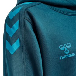 hummel Core XK Poly Hoodie Kinder blue coral 128