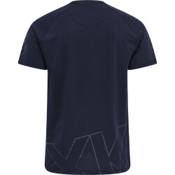 hummel Cima XK kurzarm Fitnessshirt Herren 7026 - marine XXL