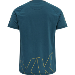 hummel Cima XK kurzarm Fitnessshirt Herren blue coral L