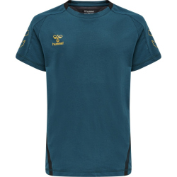 hummel Cima XK kurzarm Fitnessshirt Kinder blue coral 152
