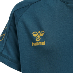 hummel Cima XK kurzarm Fitnessshirt Kinder blue coral 152