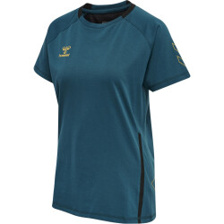 hummel Cima XK kurzarm Fitnessshirt Damen blue coral L