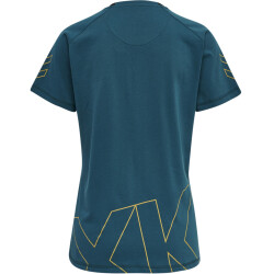 hummel Cima XK kurzarm Fitnessshirt Damen blue coral L