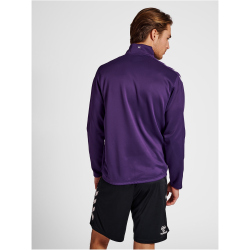 hummel Core XK Poly 1/2-Zip Trainings-Top Herren acai/white 3XL