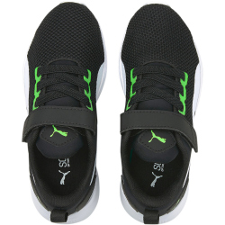 PUMA Flyer Runner PS Kinder Sneaker mit Klettverschluss green flash/puma white/puma 30