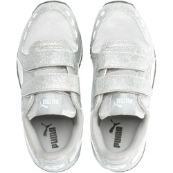 PUMA Cabana Racer Glitz PS Kinder Sneaker mit Klettverschluss puma silver/puma white 29