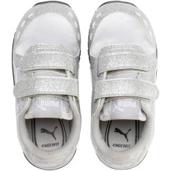 PUMA Cabana Racer Glitz Baby-Sneaker mit Klettverschluss puma silver/puma white 27