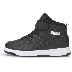 PUMA Rebound Joy PS Kinder Fell-Sneaker mit Klettverschluss PUMA black/PUMA white 33