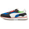 PUMA R78 FUTR Kinder Sneaker black/puma white/future blue 37.5