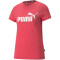 PUMA Essentials Logo Heather T-Shirt Damen persian red heather S