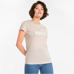 PUMA Essentials Logo Heather T-Shirt Damen lotus heather XS