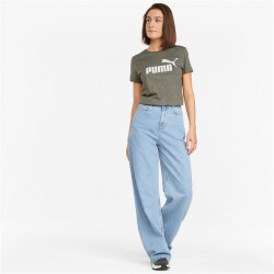 PUMA Essentials Logo Heather T-Shirt Damen grape leaf...