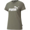 PUMA Essentials Logo Heather T-Shirt Damen grape leaf heather M