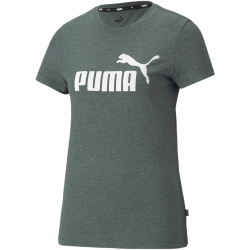 PUMA Essentials Logo Heather T-Shirt Damen green gables...