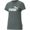 PUMA Essentials Logo Heather T-Shirt Damen green gables heather S