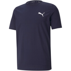 PUMA Active Small Logo T-Shirt Herren peacoat XXS