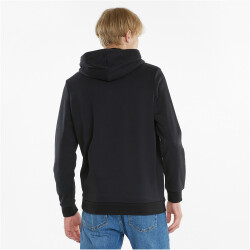 PUMA Ess+ Metallic 2 Col Big Logo Fleece-Hoodie Herren puma black-green flash S