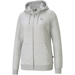 PUMA Essentials Fleece Kapuzenjacke Damen light gray...
