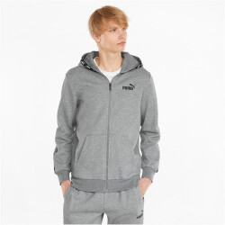 PUMA Power Kapuzenjacke Herren medium gray heather S