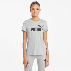 PUMA Essentials Logo T-Shirt Damen 04 - light gray heather S