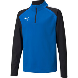 PUMA teamLIGA 1/4-Zip Top Kinder electric blue lemonade 164