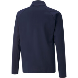 PUMA teamLIGA 1/4-Zip Top Kinder peacoat/puma white 140