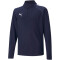 PUMA teamLIGA 1/4-Zip Top Kinder peacoat/puma white 128