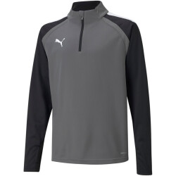 PUMA teamLIGA 1/4-Zip Top Kinder smoked pearl/puma white 164