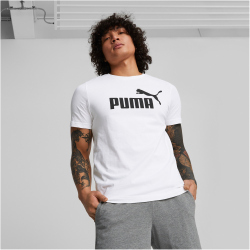 PUMA Essential Logo T-Shirt Herren 02 - PUMA white L