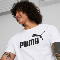 PUMA Essential Logo T-Shirt Herren PUMA white 4XL