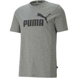 PUMA Essential Logo T-Shirt Herren medium gray heather 4XL