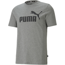 PUMA Essential Logo T-Shirt Herren 03 - medium gray heather M